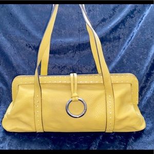 Bcbgmaxazria yellow leather handbag